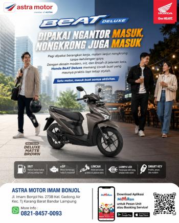Tampil Stylish Setiap Saat, Astra Motor Imam Bonjol Perkenalkan Warna Baru Honda BeAT Deluxe